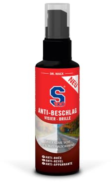 Dr. Wack - S100 Anti-Beschlag Spray 100 ml inkl. Mikrofasertuch - Verhindert das Beschlagen von Motorradvisieren & Brillen - 100% materialschonend - Hochwertige Motorradpflege
