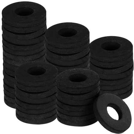 QUARKZMAN 160pcs Rondelles en Caoutchouc 16mm OD x 6mm ID x 2mm Hauteur | Anti-Vibration Épaises, Entretoise Plate Amortisseur Coussins Pour Domestique Connexions Électriques Réparations