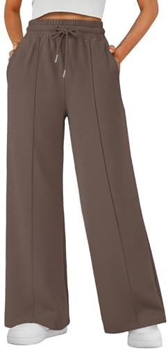 Friptspyg Jogginghose Damen Baggy Hosen Damen mit Elastischem Bund Weite Beine Freizeithose Traininghose mit Taschen