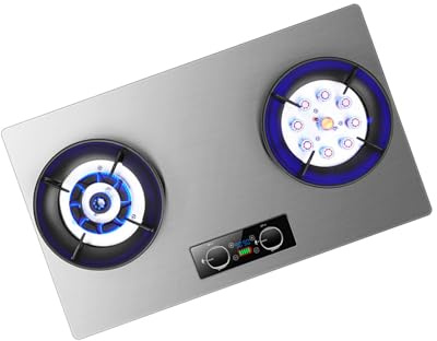 Gas Cooktop Stove,5.2KW Rated Power,2 Burners Hob,Campervan Cooktops,for Student Accommodation Caravan Offices Home Pots(NG)