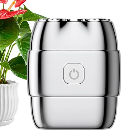 Afeitadora rotativa | Maquinilla de afeitar eléctrica para la cara de los hombres | Batería de doble cabeza de larga duración, ligera, uso en y húmedo, para el hogar, barba, viajes, aseo personal