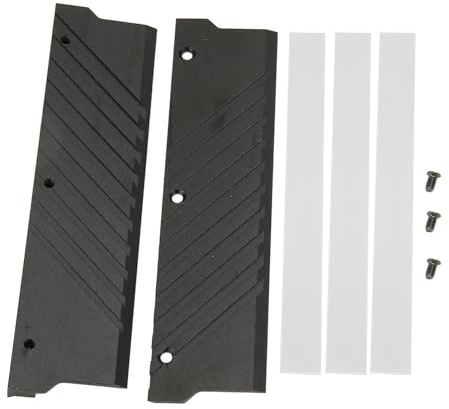 Generic Dissipatore di Calore RAM di Memoria, Dissipazione del Calore Efficiente Dissipatore di di Raffreddamento della Memoria con Foro Superiore Lega di Alluminio DDR5 (BLACK)