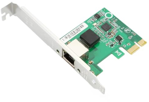 AMISENK Adaptateur de carte réseau Ethernet PCIex1 2,5 Gbps avec puce I226 port RJ45 pour jeux et NAS 10/100/1000/2500 Mbps