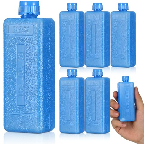 Cabilock 8 Stück Wiederverwendbare Kühlakkus für LuftküHler und Ventilatoren, Gefrierpacks Eisbeutel für Klimaanlage Lunchbox Camping und Picknick, Blau, 11.5X4X3cm