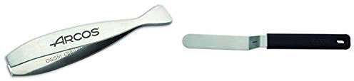 Arcos 605000 Pinza para pescado, 110 mm (display) + 614200 Espátula para emplatar, 90 x 20 mm (display.)