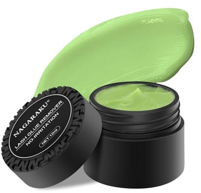 NAGARAKU Crème Retrait Colle Pour Extensions de Cils Crème Colle de Cils Crème Enlever de Colle d'extension Cils Crème Pâte Gel Doux Adhésif Enlevant les Fournitures de Cils (12ml Saveur de Cantaloup)
