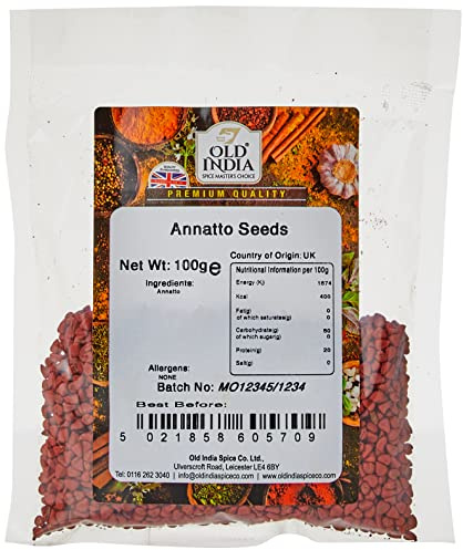 Old India Annatto Seeds 100g
