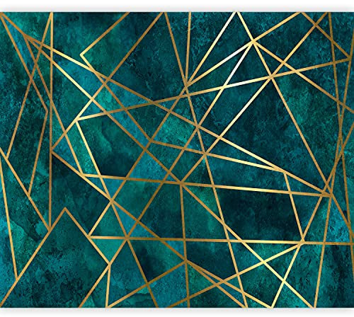 murando Fotomurales Abstracto 350x256 cm XXL Papel pintado tejido no tejido Decoración de Pared decorativos Murales moderna Diseno Fotográfico ilusión óptica Efecto 3D Líneas azul a-A-0857-a-a