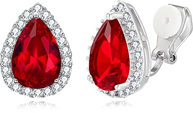 EVER FAITH Damen voller Zirkonia Hochzeit Teardrop Ohrstecker