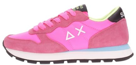 SUN68 Z33201 Ally Solyd Nylon Fuxia Fluo Scarpe Sportive per Donna in Nabuk e Tessuto Zeppa Media (Taglia 36)
