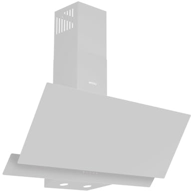 Wiggo A942G Hotte aspirante 90 cm sans tête | Bonde et circulation | Capacité d'extraction 626 m³/h - Écran tactile 4 positions | Classe d'efficacité énergétique A hotte inclinée comprenant 2x filtre