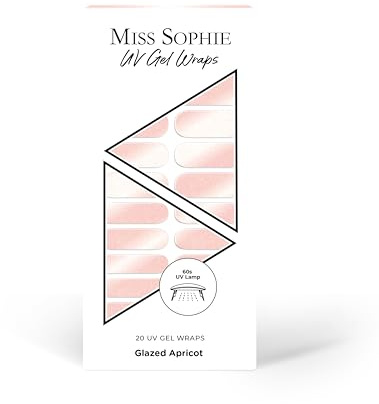 Original Miss Sophie UV Gel Nagelfolien Glazed Elegance UV I 20 UV Gel Nagellack-Streifen Glazed Effekt Glazed Apricot UV I Für Finger- & Fußnägel