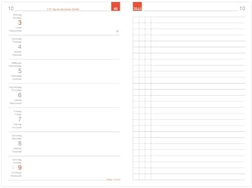 X17- A6 Wochenkalender-Wochenplaner Nachfüllpack | „Links“ 2027, 2 Hefte à 6 Monate, inkl. Memokarte. Nur passend für das X17-System. Made in Germany