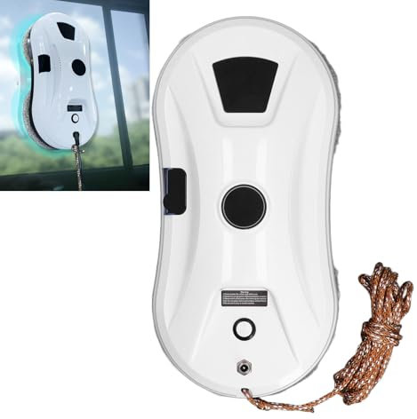 Yunir Robot Limpiador de Ventanas, Rociador de Agua Automático, Potencia de Succión 5600PA, Robot de Limpieza Automática de Ventanas con Anticaída, Robot Limpiador de Ventanas con