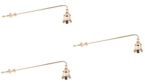 GETAJGHSD 3St Aromatherapie-Kerzenlöscher Teelicht Kerzenwärmer Kerzenschwenker antiker Kerzenlöscher Löschzubehör kerzenzubehör werkzeug Kerzenlöscher Metall Flammenlöscher Aluminium Golden