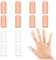 Protector de Dedos de Gel Transpirable,12 PCS Dedales de Silicona Férulas para Dedos Ideal para Agrietamiento Artritis y Evitar Morderse las Uñas Protectores para los Dedos de la Mano