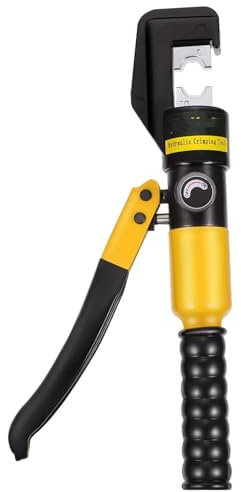HZWMQDLF Pinza crimpatrice idraulica, martinetto Idraulico, Pinza crimpatrice idraulica, utensile crimpatore Manuale per Cavi Batteria in Ferro, utensile crimpatore per terminali, con 8 matrici