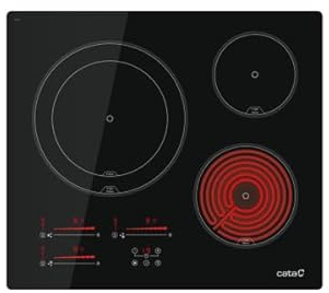 Placa de Inducción 59cm 3 Zonas CATA TDM-6003 BK Hz 08063413 Negro