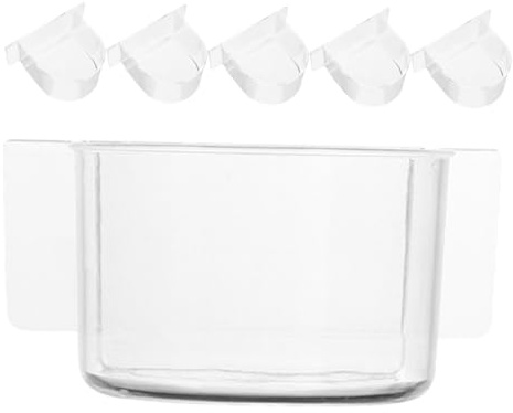 VICASKY 6 Pièces Mangeoire pour Oiseaux Bol Distributeur Alimentaire Capacité Facile à Installer pour Cage à Oiseaux Propre et Fonctionnel