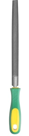 sourcing map 20,3 cm halbrunde mittlere Schnittfeile, Doppelschnittzähne, Bastard-Metallfeile aus Hartstahl T12 mit PP-Griff für Metall, Holz, Werkzeugschärfer, Grau