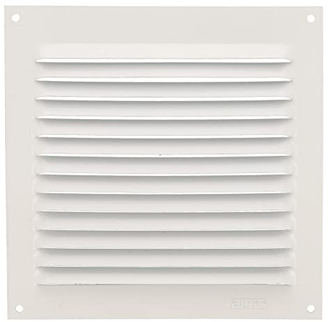 Amig - Rejilla Cuadrada de Aluminio - Rejillas de Ventilación para Salida de Aire - Ideal para Techo de Cocina y Baño - Medidas 150 X 150 MM - Color Blanco