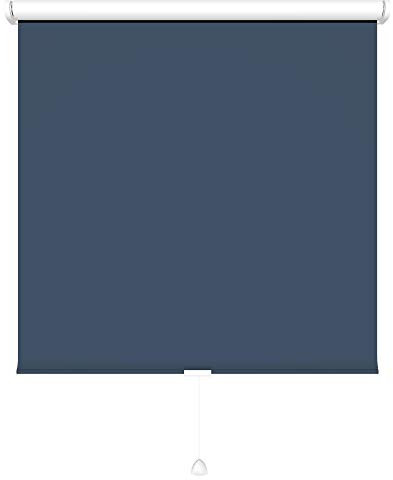 deko-raumshop Thermorollo Verdunkelungsrollo Springrollo Mittelzugrollo Schnapprollo Rollo Breite 62-242 cm Höhe 180 cm Stoff verdunkelnd lichtundurchlässig Thermo Vorhang (222 x 180 cm, Dunkelblau)