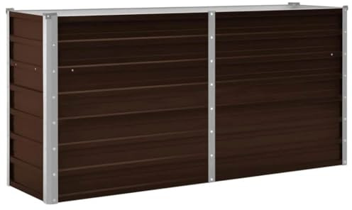 vidaXL Garten-Hochbeet Braun 160 x 40 x 77 cm Verzinkter Stahl