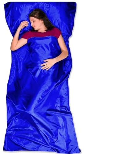 The Friendly Swede Schlafsack Inlay Camping und Reiseschlafsack, Ultraleicht, Kleines Packmaß, Seidig Kühles oder Warmes Schlafsack Inlett aus Microfaser mit Kompressionsbeutel