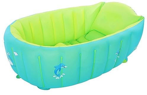 PVC-Kleinkind-Badewanne, faltbare Duschwanne, tragbare rutschfeste für 0-6 Jahre alte Kinder Baby-Geschenk(L)