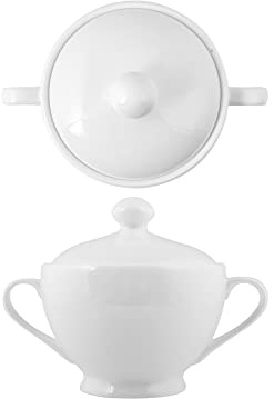 H&H 9546584 Zuccheriera, New Bone China, Coupe Con Manici