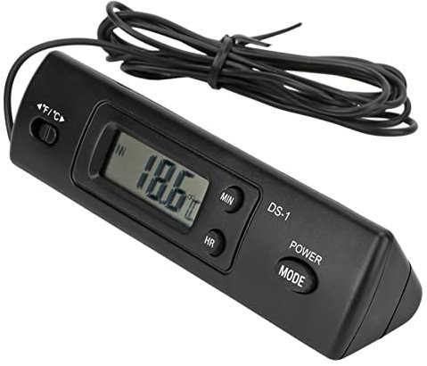 Auto Luftthermometer, Auto-Elektronikuhr, Doppelsonde, Innen- und Außentemperatur Thermometer, Digitaluhr, Multifunktional, Hohe Genauigkeit für Fahrzeuge Andere Messgeräte