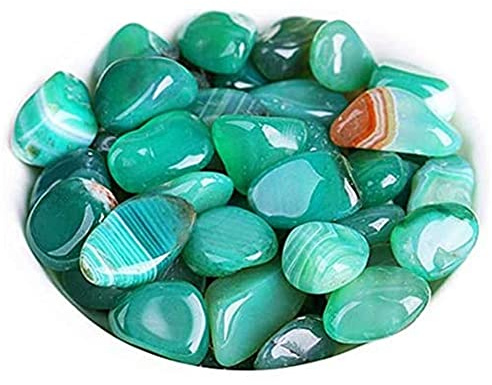 GIVBRO Galets décoratifs pour aquarium Mini jardin pour micro paysage, gravier, rivière, allée, vert, 200 g
