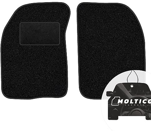 moto-MOLTICO Vorne Fußmatten Auto Velours Autoteppiche Schwarz Automatten Set 2-teilig passend für Renault Kangoo I 1998-2008
