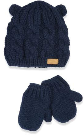 Chicco Set de Gorro y Guantes Niño y Niña en Tricot de Algodón, Gorro de Invierno, Ropa Niño y Niña, Designed in Italy