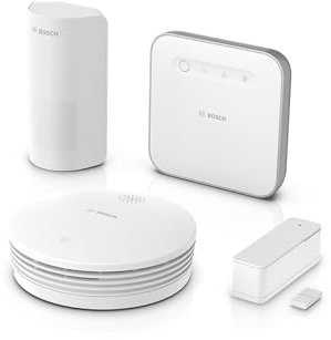 Bosch Smart Home security II starter kit, reliable protection against fire and break-ins, compatible with Apple Homekit, Amazon Alexa and Google Assistant
