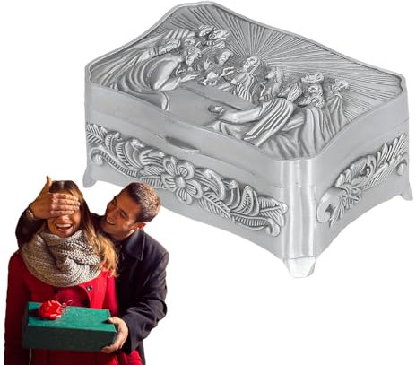 Schmuckkästchen, Vintage-Rosenkranz-Behälter, Organizer, Hochzeitsring-Box, Andenken-Box – Schmuck-Schatzaufbewahrung, Organizer für Schmuck, Halskette, Armband