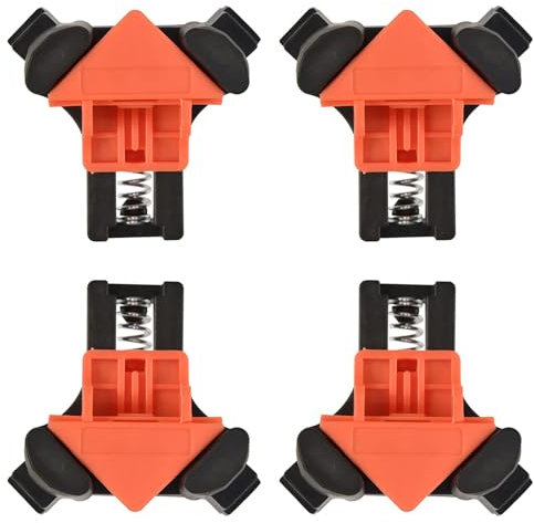 Winkelspanner, Eckenspanner, Holzklemmen, Winkel Klemme, Handwerkzeuge Eckklemme, zum Bau Von Holzkisten, Bilderrahmen, Briefkästen, Kommoden, Schränken, 4 Stück, 90 Grad