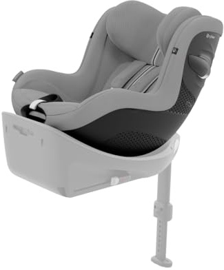 CYBEX Gold Kinder-Autositz Sirona G i-Size Plus, Ohne Base, Stone Grey | Ohne Base, ab ca. 3 Monaten bis 4 Jahre, max. 19 kg, 61 - 105 cm, 360-Grad-Drehmechanismus, integrierter Seitenaufprallschutz