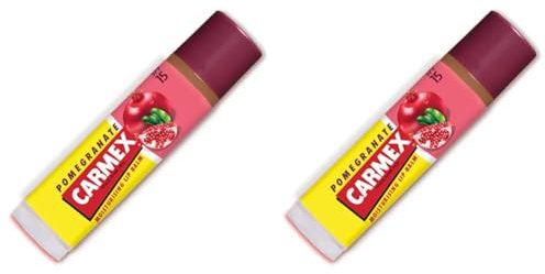 CARMEX Pomegranate SPF15 Lip Balm stick (4.25g) Antioxidant, Vitamin E, and soothing Aloe vera, Ultra Moisturising. (Pack of 2)