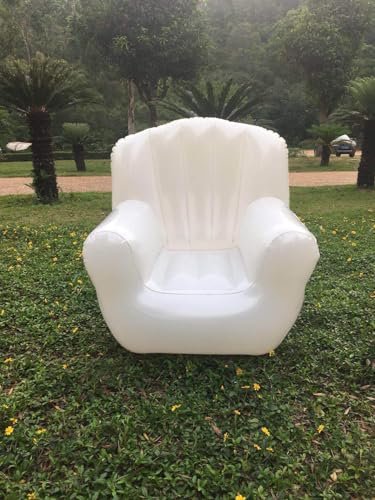 Transparenter aufblasbarer Couch-Stuhl, Sofa, doppelter tragbarer C-aufblasbarer Stuhl mit Sitzsack-Design für Camping, Lazy Sofa, Sessel und Outdoor-Möbel