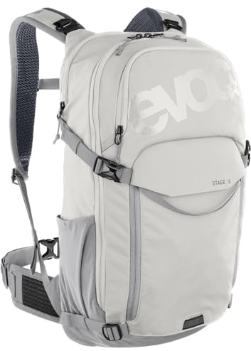 EVOC STAGE 18, Backpack (verstellbare Schultergurte durch BRACE LINK, AIR FLOW CONTACT SYSTEM, inkl. Trinkblasenfach, Werkzeugfach und Komprimierungsgurte, One Size)