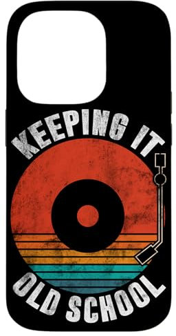 Coque pour iPhone 14 Pro Keeping It Old School Tourne-disque vinyle vintage rétro DJ