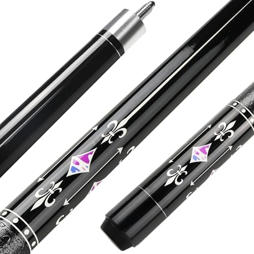 Winucue Billard Queue 18 19 20 21 oz, 58 Pool Queue Sticks 13mm Spitzen für Professionelle Billardspieler, 1/2 Queue Sticks für Billard Tisch Sport für Bar Haus Pool Tisch Sport 8/9 Ball