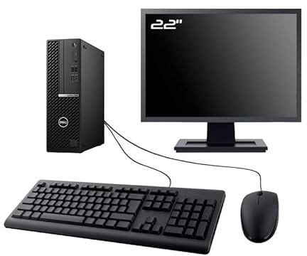 PC Dell OptiPlex 7080 SFF Display 22 Intel I3-10100 RAM 16GB SSD 250GB WiFi W11 (ricondizionato)