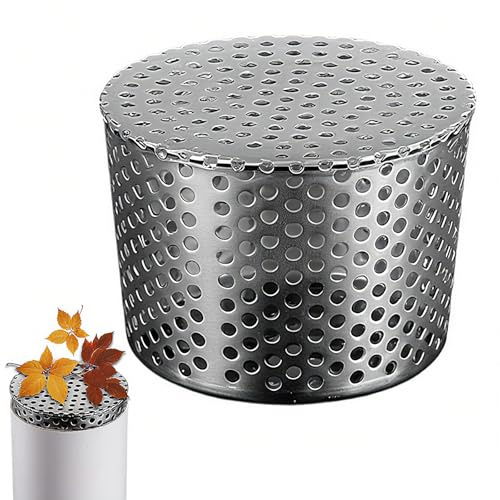KLINNA Fogliame per grondaie | Filtro per grondaie premium come protezione per tubo di scarico | Impedisce foglie e sporco in acciaio inox protezione fogliame per tutti gli scarichi, adatto per