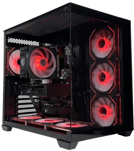 PJ DIGITAL STORE GLADIO V3 - Pc gaming Ryzen 5 7500F, Rtx 5060 8Gb, Ram 16Gb DDr5 6000 Mhz, Ssd NVMe 1000Gb, Dissipatore ad Aria, Windows 11 Pro, Pc desktop gaming, fino a 5,00 ghz