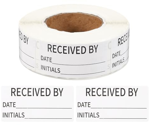 PATIKIL 500 Etichette Adesive Rimovibili Per Inventario, Rotolo Da 2X1, Etichette Adesive Per Alimenti Per Marcare Organizzare Inventario E Contenitori Per Alimenti, Bianco E Nero