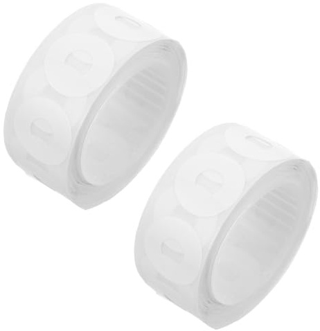 JEWEDECO 500 piezas Unidades Etiquetas Autoadhesivas de Refuerzo para Agujeros Protectores Redondos Impermeables de PVC para Suelto Reparadores para Archivadores Escolares y Oficina