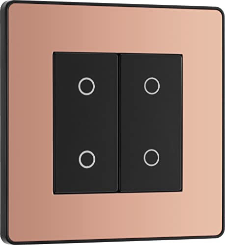 BG Electrical Evolve Double Touch Dimmer Switch, 2-Way Master