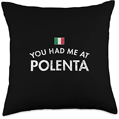 Polenta Boiled Cornmeal Hot Porridge Bake Fried Grill Mush Throw Pillow